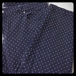 Polka dot cropped jeans